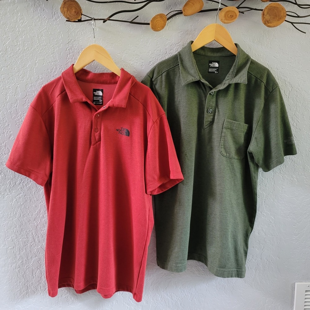 Men s The North Face Lot of 2 Polo Shirts, Size Small